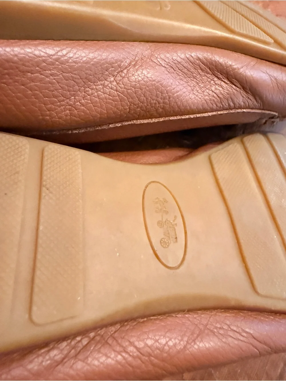 Coach Leather Driving Loafers in Cognac Brown